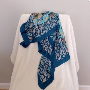 100% silk large scarf 35” x35”